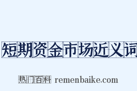 短期资金市场近义词是什么意思的图片